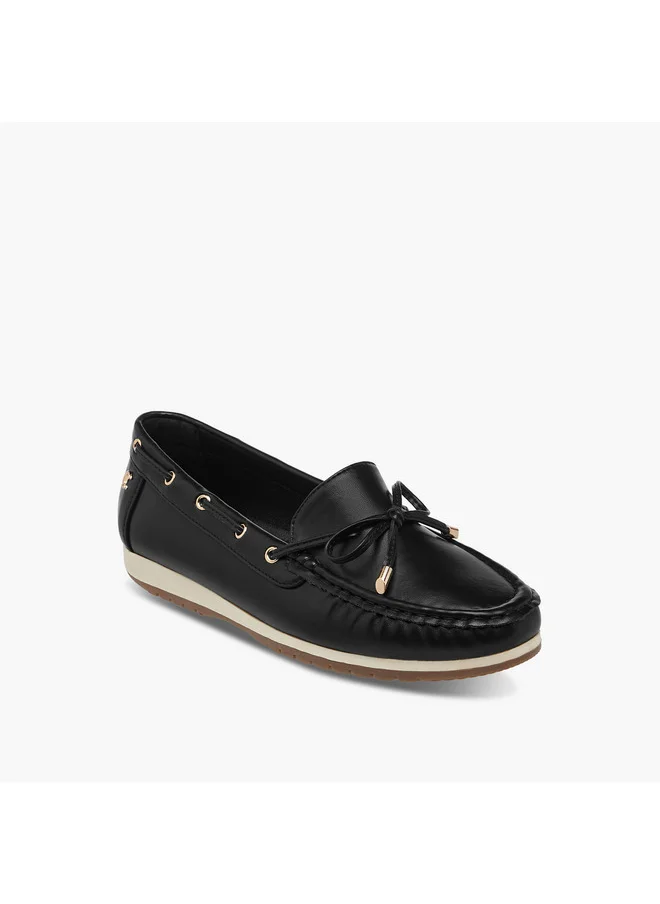 Le Confort Women's Bow Accent Slip-On Moccasins