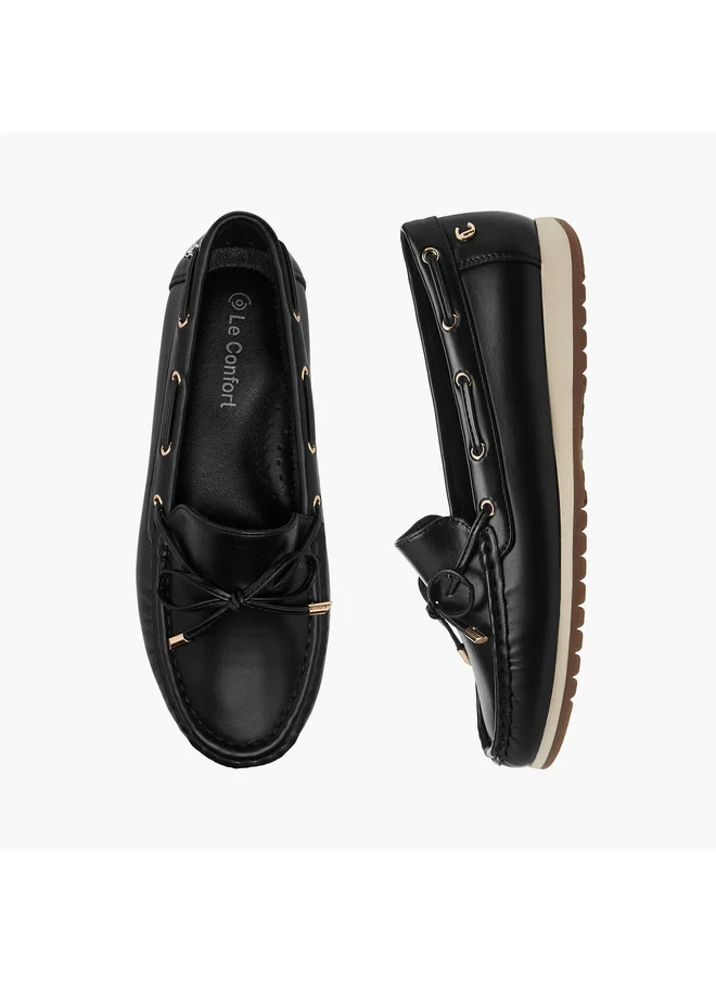 Le Confort Women's Bow Accent Slip-On Moccasins
