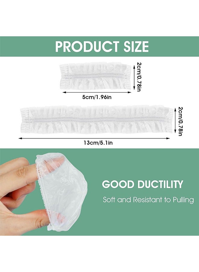 100 PCS Ear Protector Caps Disposable Elastic Clear Shower Water Ear Covers Large For Hair Dye, Shower, Bathing Ear Cover Caps, Spa Home Use Hotel And Hair Salon - Image 2