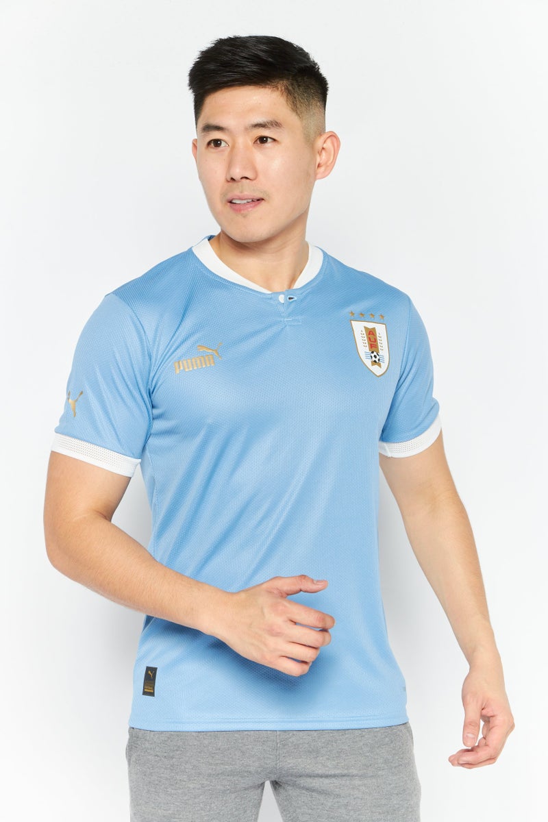 PUMA Men Sportswear Fit Short Sleeve Training Jersey, Sky Blue - Image 1