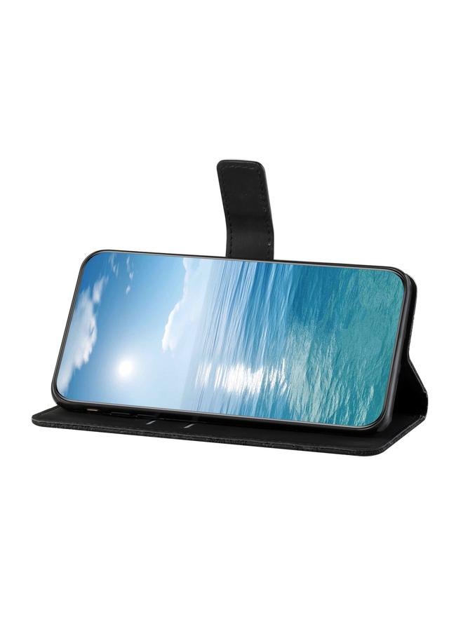 اس-توب جراب لهاتف Samsung Galaxy A23e مصنوع من الجلد بنمط عرقي منقوش - Image 4