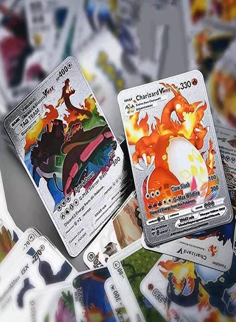 Pokemon Silver Pokemon Cards Set (55 pcs) - Including Vmax Rares V Series GX EX Rares Charizard Common Cards ( Random pic on cards box cover) | Best Price UAE | Dubai, Abu Dhabi Pokemon Silver Pokemon Cards Set (55 pcs) - Including Vmax Rares V Series GX EX Rares Charizard Common Cards ( Random pic on cards box cover) | Best Price UAE | Dubai, Abu Dhabi