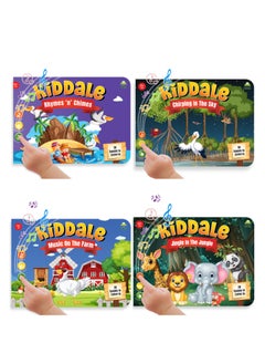 Kiddale Pack of 4 Musical Rhymes Book|8 Classical +16 Rhymes each for Farm,Wild Animals & Birds |28 Sounds each|Interactive Touch n Play Sound Book|Best Muiscal Gift for 1-3 Years|Sing Along Books  - Image 2