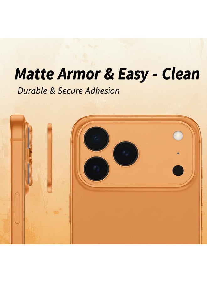 ACLIX Camera Lens Protector for iPhone 17 Pro Max, Metal Top 9H with Tempered Glass, Anti-Scratch, Case Friendly, Does Not Affect Night Shots, HD Clear, Orange - Image 5