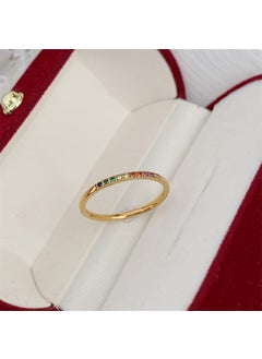 Chic Multicolor Diamond Index Finger Ring Thin