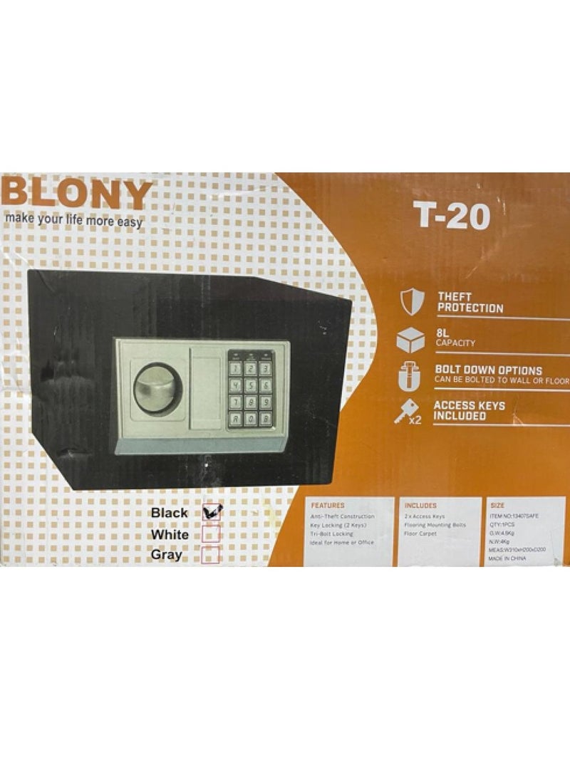 Digital Safe Box Black 20centimeter  - Image 5