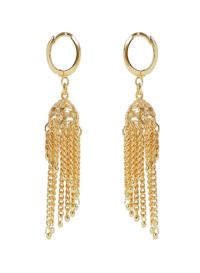 Efulgenz Indian Earrings for Women Hoop Jhumki Jhumka Earring Set Jhumka Hoop Earring with Tassel Indian Bridal Jewelry for Wedding Bollywood Fashion Jewelry - Image 1