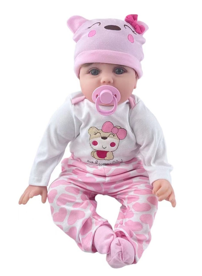 50 Cm Reborn Baby Doll Soft Cotton Cloth Body with Vinyl Movable Limbs - Image 2