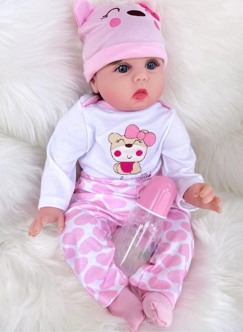 50 Cm Reborn Baby Doll Soft Cotton Cloth Body with Vinyl Movable Limbs - Image 4