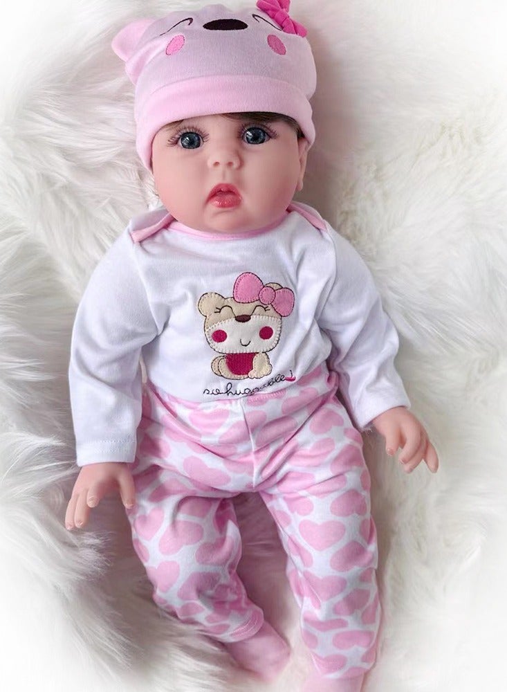 50 Cm Reborn Baby Doll Soft Cotton Cloth Body with Vinyl Movable Limbs - Image 3