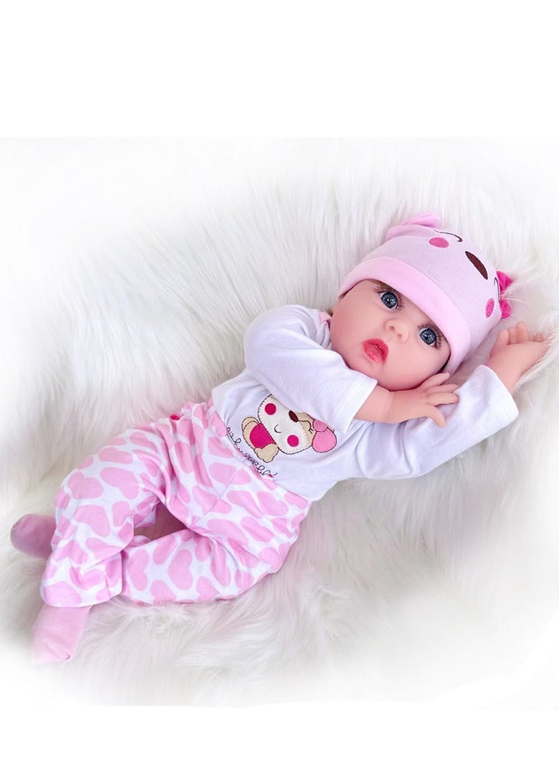 50 Cm Reborn Baby Doll Soft Cotton Cloth Body with Vinyl Movable Limbs - Image 5