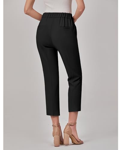 GRAPENT Women's High Waisted Black Capri Pants - Size XL (16/18) - Image 2
