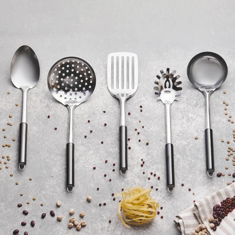 Karaca Apricot Master Black 5 Piece Service Set