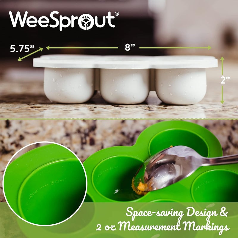 WeeSprout Freezer Tray (Bright Purple, Six 3 Ounce Sections) - Image 5