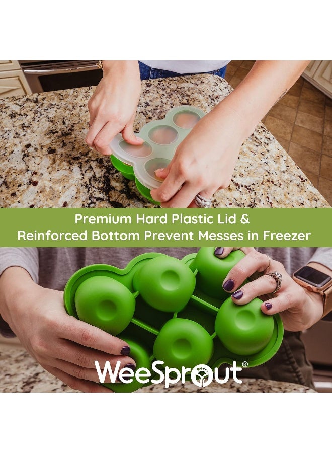 WeeSprout Freezer Tray (Bright Purple, Six 3 Ounce Sections) - Image 4
