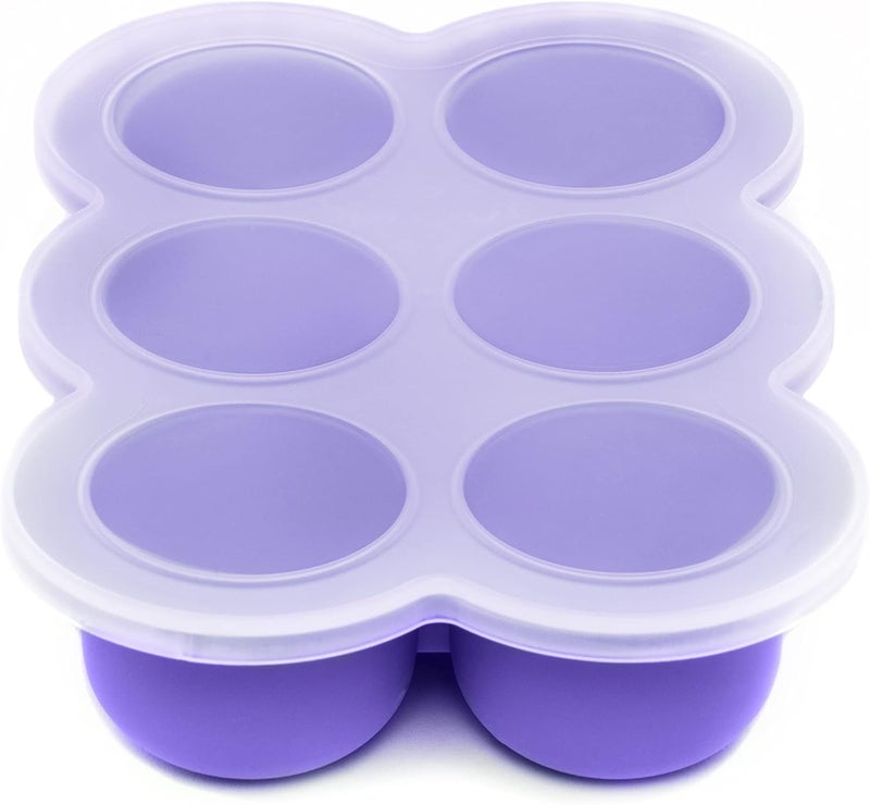 WeeSprout Freezer Tray (Bright Purple, Six 3 Ounce Sections) - Image 1