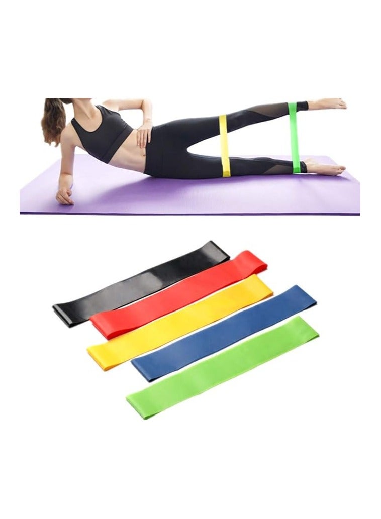 Spaceshoop 5PcsSet Resistance Band Yoga Exercise Pull Rope Elastic Bands Fitness 6Levels Gym Strength Training - Image 1