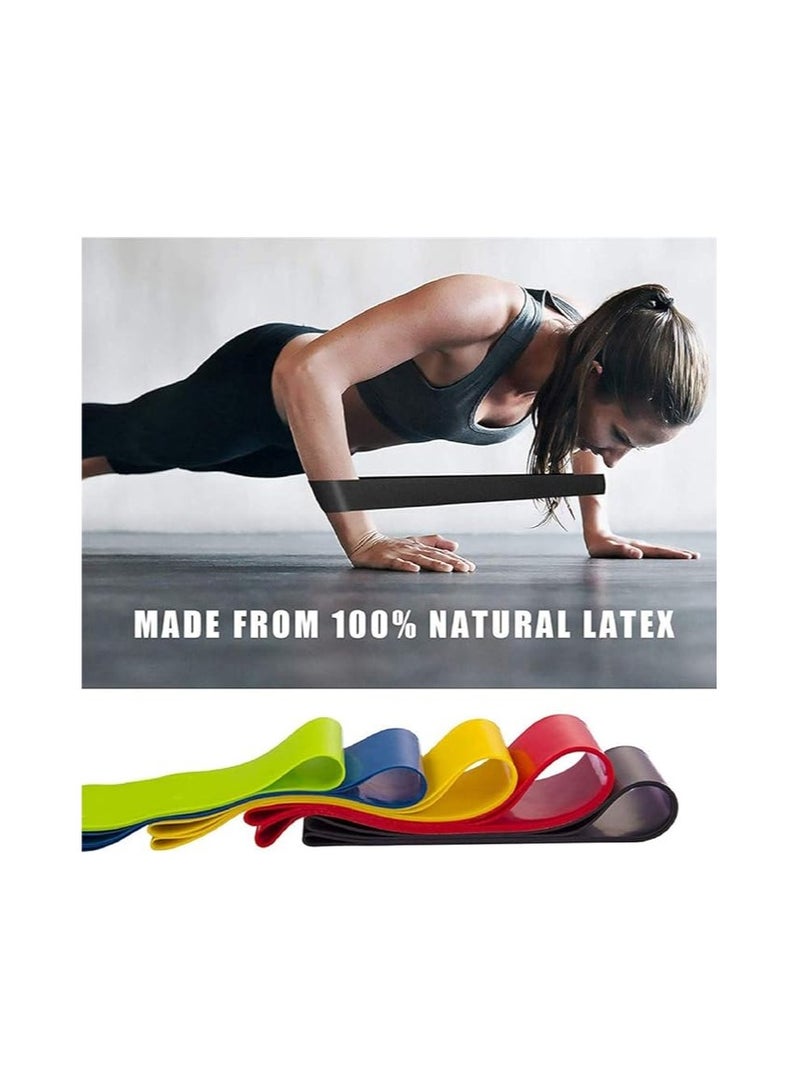 Spaceshoop 5PcsSet Resistance Band Yoga Exercise Pull Rope Elastic Bands Fitness 6Levels Gym Strength Training - Image 4