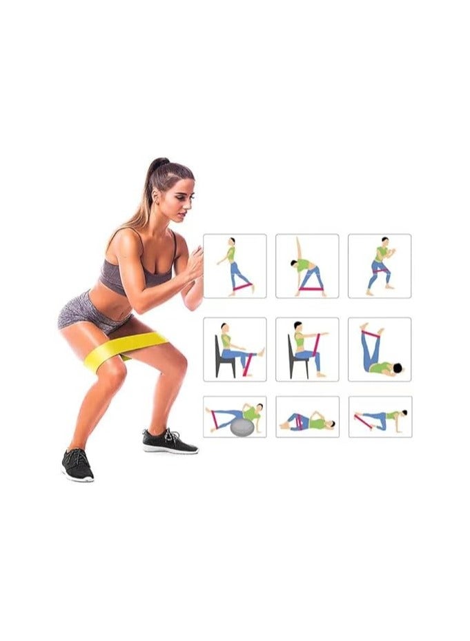 Spaceshoop 5PcsSet Resistance Band Yoga Exercise Pull Rope Elastic Bands Fitness 6Levels Gym Strength Training - Image 5