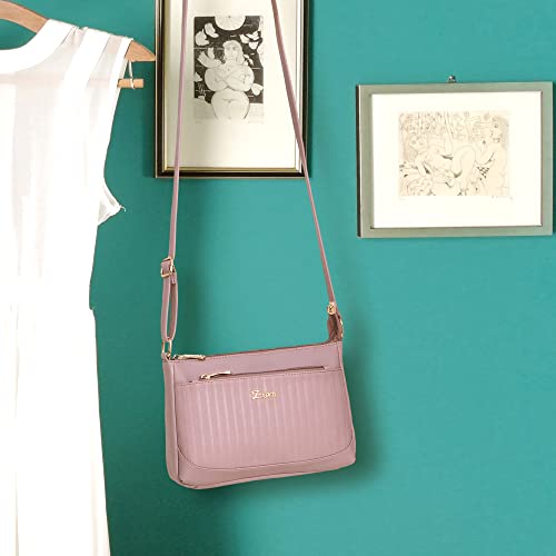 EXOTIC Women's Studded Dual Tone Sling Bag -Green (Pink) - Image 3
