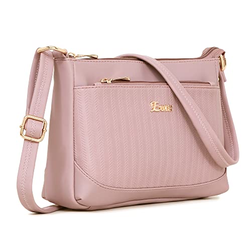 EXOTIC Women's Studded Dual Tone Sling Bag -Green (Pink) - Image 1