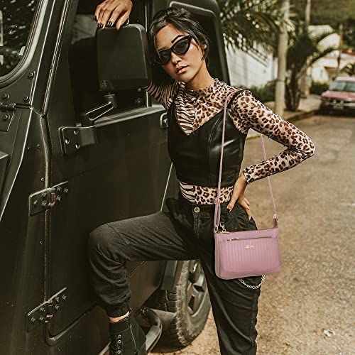 EXOTIC Women's Studded Dual Tone Sling Bag -Green (Pink) - Image 2
