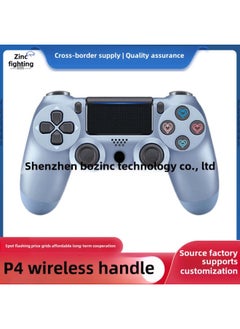 Preferred PS. 4 Game Handle Six Axis Dual Vibration P4 Game Console With Bluetooth Pro Wireless Handle-Product Color:Titanium Crystal Blue