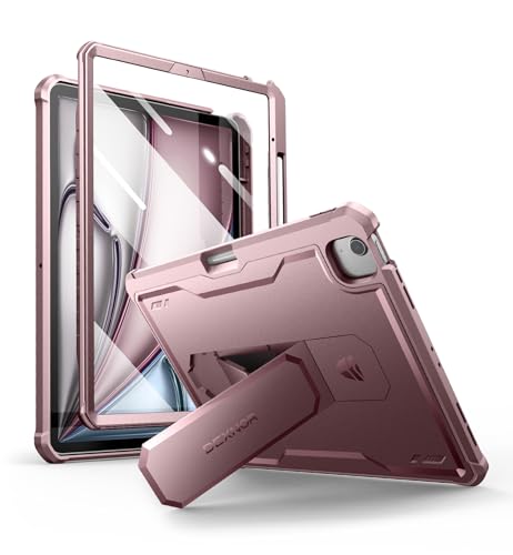 Dexnor for iPad Air 13 Inch Case 20252024 M3M2 with Pencil Holder Builtin Screen Protector MultiAngle Kickstand Heavy Duty Shockproof Full Body Protective Cover for iPad Air 13 Pink - Image 1