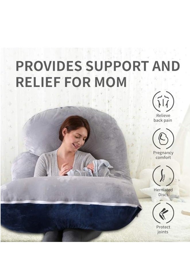 molody U-Shaped Pregnancy Pillow Full Body Maternity Support Pillow  - Image 2