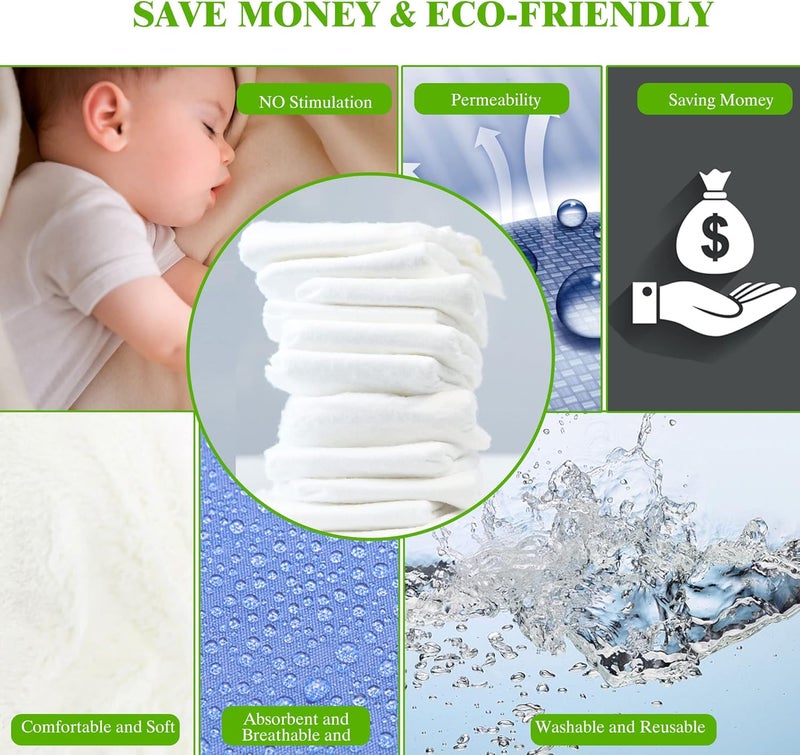 Fasoar Prefold Cloth Diapers  Premium Cotton Fasoar 3 Ply Environmental Friendly Baby Washable Diaper Covers for Babies to Toddlers MultiUse 1035 lbs 12 Count - Image 3