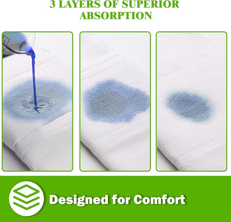 Fasoar Prefold Cloth Diapers  Premium Cotton Fasoar 3 Ply Environmental Friendly Baby Washable Diaper Covers for Babies to Toddlers MultiUse 1035 lbs 12 Count - Image 5