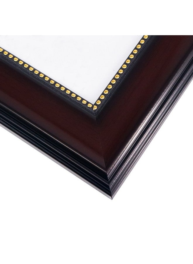 GraduationMall 4x6 Picture Frames, Real Glass, Display Photos for Wall or Tabletop, Mahogany with Gold Beads, 2-Pack - Image 5