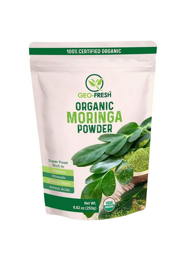 Geo-Fresh - Organic Superfood Moringa Powder (Olifera) Leaf Powder Powerful Vitamins & Antioxidants - 250G | Boosts Immunity | - Image 1