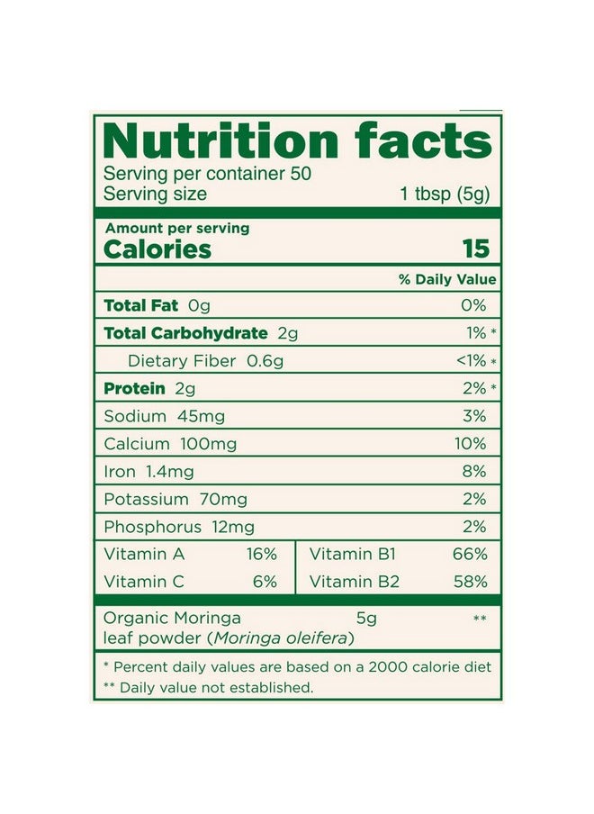 Geo-Fresh - Organic Superfood Moringa Powder (Olifera) Leaf Powder Powerful Vitamins & Antioxidants - 250G | Boosts Immunity | - Image 1