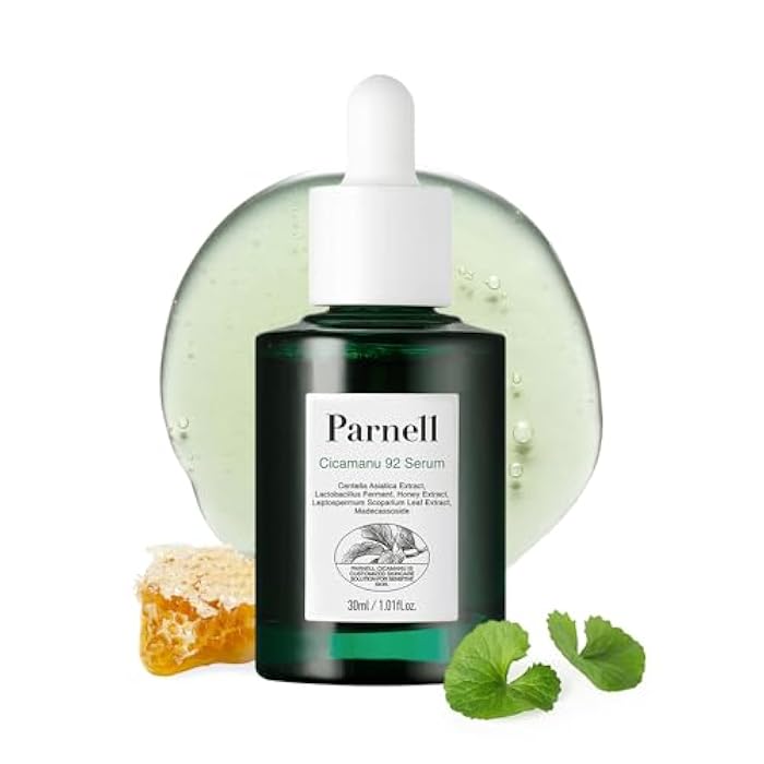 Parnell Cicamanu 92 Serum (1.01 Fl Oz) 30ml | Melatonin, Centella Asiatica | Ceramide for Overnight Recovery & Soothing Irritated Skin | Targets Hyperpigmentation & Deep Hydration | Korean Skin Care - Image 1