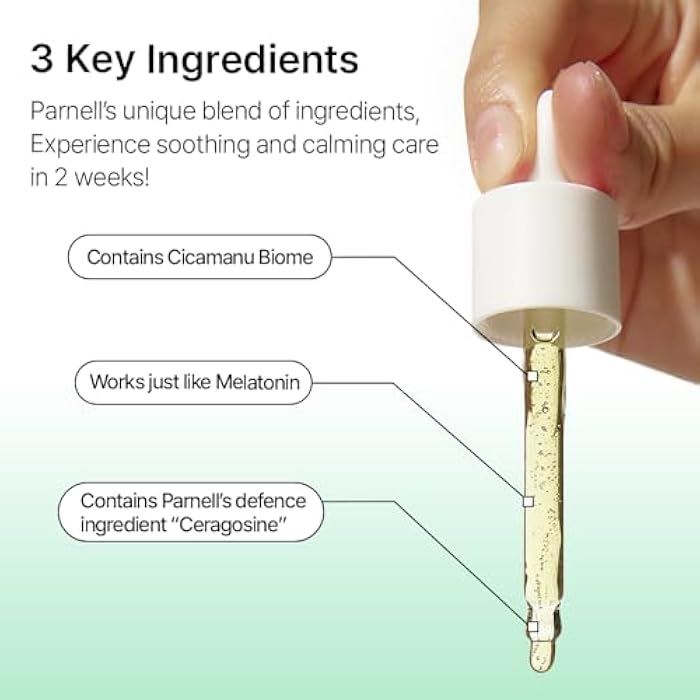 Parnell Cicamanu 92 Serum (1.01 Fl Oz) 30ml | Melatonin, Centella Asiatica | Ceramide for Overnight Recovery & Soothing Irritated Skin | Targets Hyperpigmentation & Deep Hydration | Korean Skin Care - Image 4