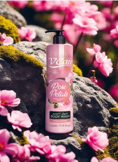 VCare V Care Body Wash 1litre - Luxurious Floral Blend | Rose & Jojoba Extract | Large Size | Moisturizing Body Wash for Silky Smooth Skin | Suitable for all skin types  - Image 4