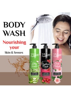 VCare V Care Body Wash 1litre - Luxurious Floral Blend | Rose & Jojoba Extract | Large Size | Moisturizing Body Wash for Silky Smooth Skin | Suitable for all skin types  - Image 5