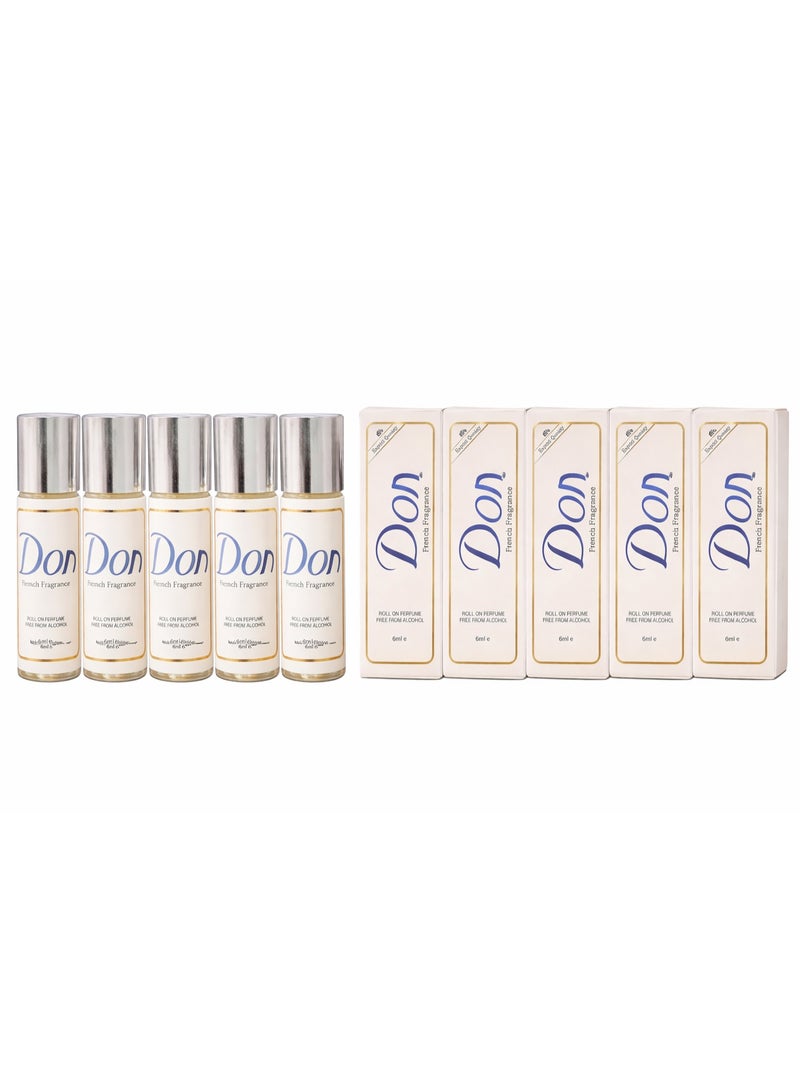 Don Roll On French Perfume 6ml 5 Pieces