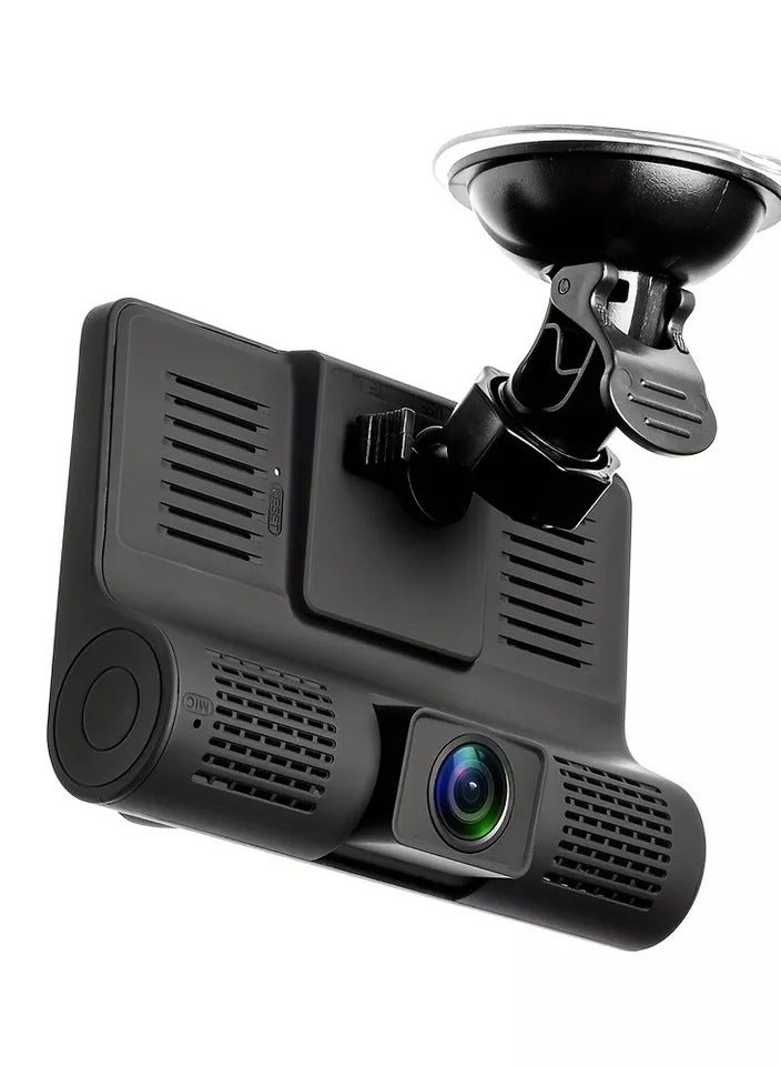 4 بوصة IPS شاشة ثلاثة عدسة سيارة DVR HD 1080P مسجل قيادة السيارة كاميرا السيارة - Image 1