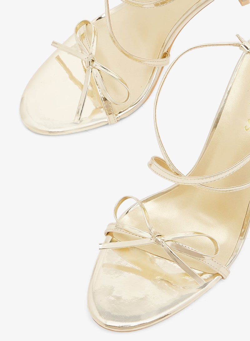 GLAMOROUS Casual Bow Heeled Sandals - Image 5