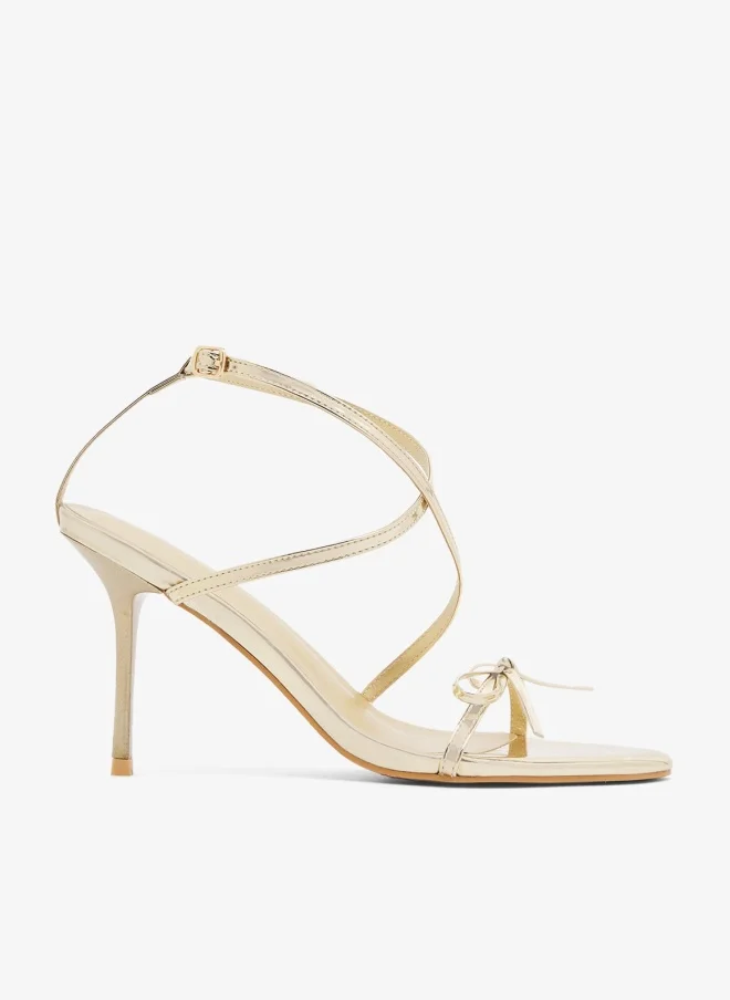 GLAMOROUS Casual Bow Heeled Sandals