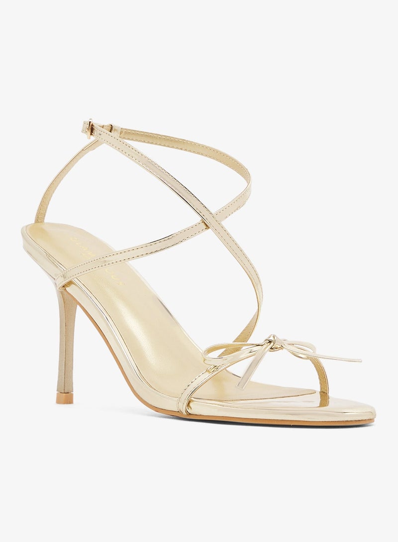 GLAMOROUS Casual Bow Heeled Sandals - Image 3