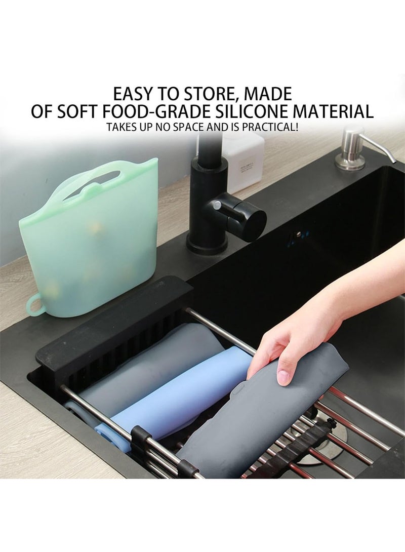 MarlaMall Silicone Microwave Sterilizer Bag for Baby Bottles, Reusable Silicone Sterilizing Bag for Travel, Ideal Organizer Bag for Breast Pump Accessories, Foldable Food Storage Bag for Hanging - Image 4