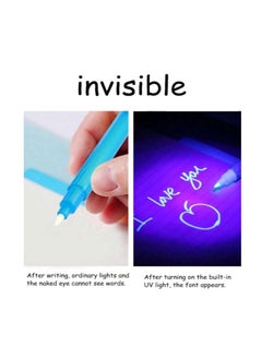 Generic 5 Pcs UV Light Luminous Invisible Ink Magic Pen, Environmentally Friendly and Non Toxic Ink UV Light Spy Pen, Fun Entertainment Secret Message Marker Ink Pen  - Image 3