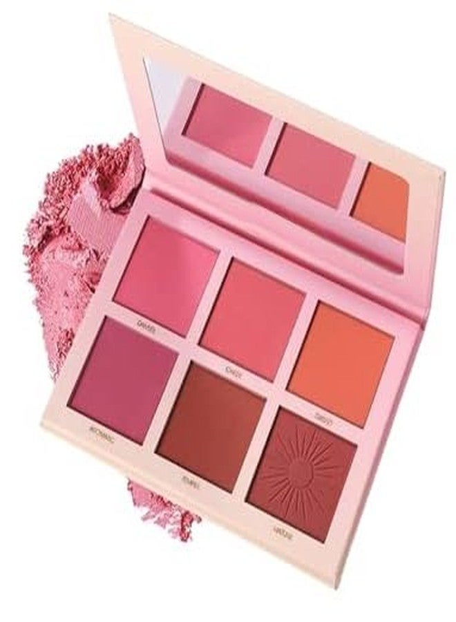 HUDACRUSH Beauty Touch Blush Palette With Highly Blendable Shades | Pigmented Blusher For A Natural Flush | Silky Pigments For Long Lasting Shimmer Look | Suitable For All Skin Tone | 6 Multi Shades - Image 1