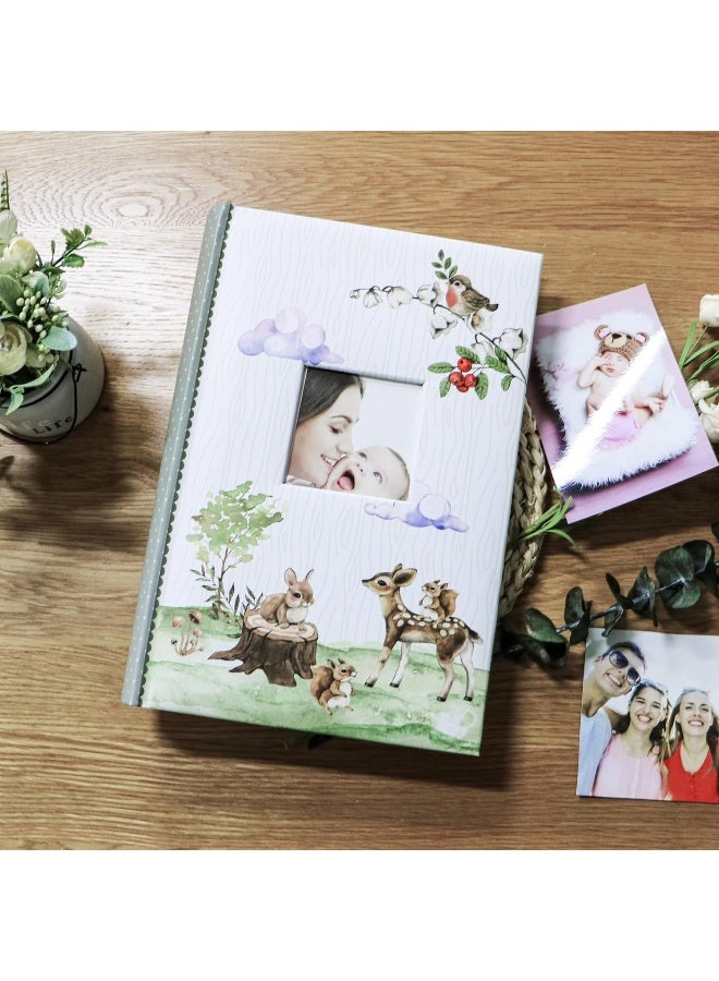 Holoary Baby Photo Album 4â€ x 6â€ 300 Photos, Newborn Baby Keepsake Gifts for Baby Boy/Girl and New Parents, Woodland Animals Design Baby Photo Albums - Image 3