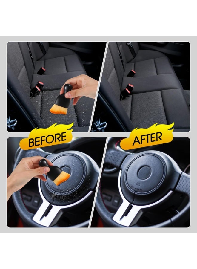 Halamodo Car Detailing Brush Set - 3-Piece Kit for Interior & Exterior Cleaning - Premium Car Wash Brush for Professional Results ﻿car Duster Interior - Image 2