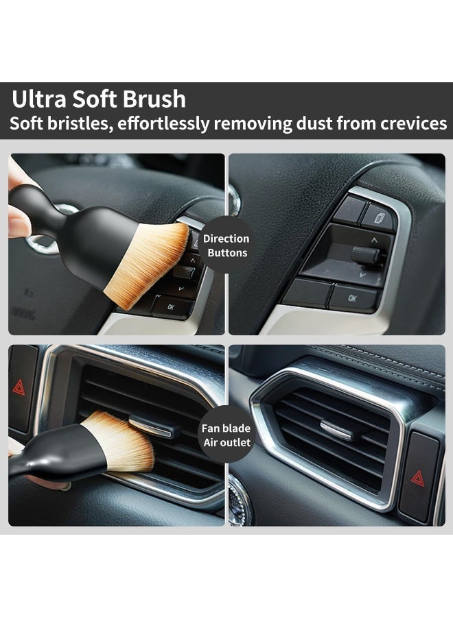 Halamodo Car Detailing Brush Set - 3-Piece Kit for Interior & Exterior Cleaning - Premium Car Wash Brush for Professional Results ﻿car Duster Interior - Image 3