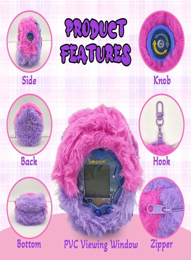 xcivi Protective Cover Compatible with Tamagotchi Paradise, Soft and Fluffy Protective Cover, Accessories for Tamagotchi Paradise (Purple) - Image 3
